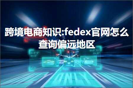 璺ㄥ鐢靛晢鐭ヨ瘑:fedex瀹樼綉鎬庝箞鏌ヨ鍋忚繙鍦板尯